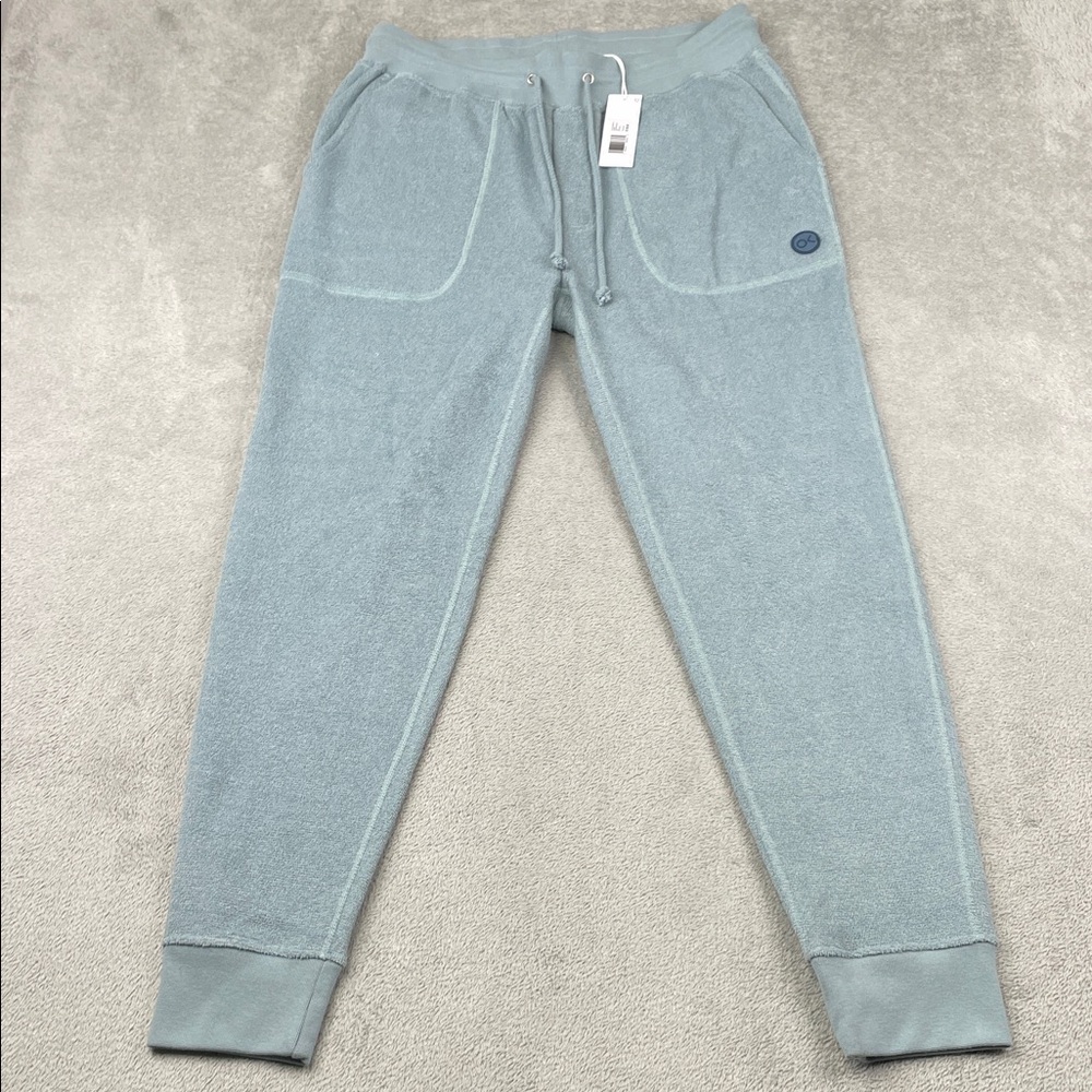 NEW Outerknown S Organic Cotton Terry Womens Blue Jogger Sweatpants